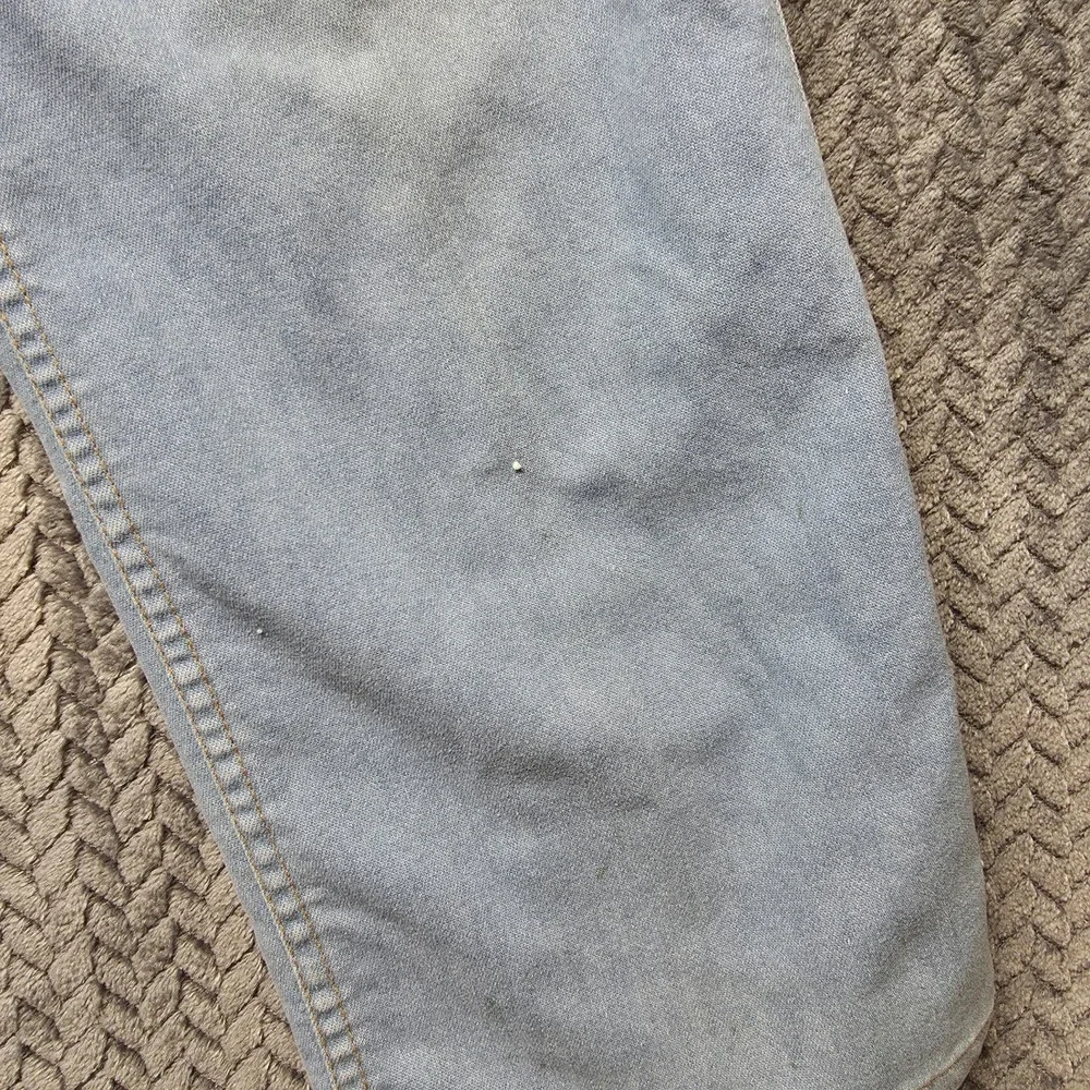 VTG Levis Jeans Mens 38x29 Brown‎ Label Cowboy Light Blue Straight Boot Leg READ